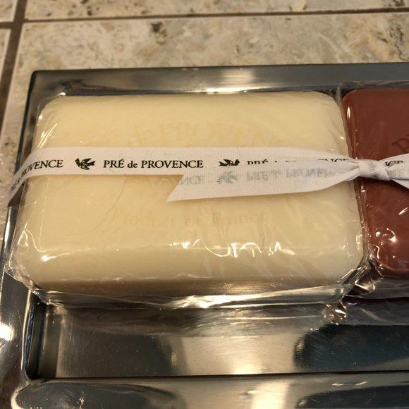 Pre de Provence Pomegranate and Milk Soap Bar 250g 8.8oz ea & Tray Lot 2 NEW NWT - Picture 7 of 13